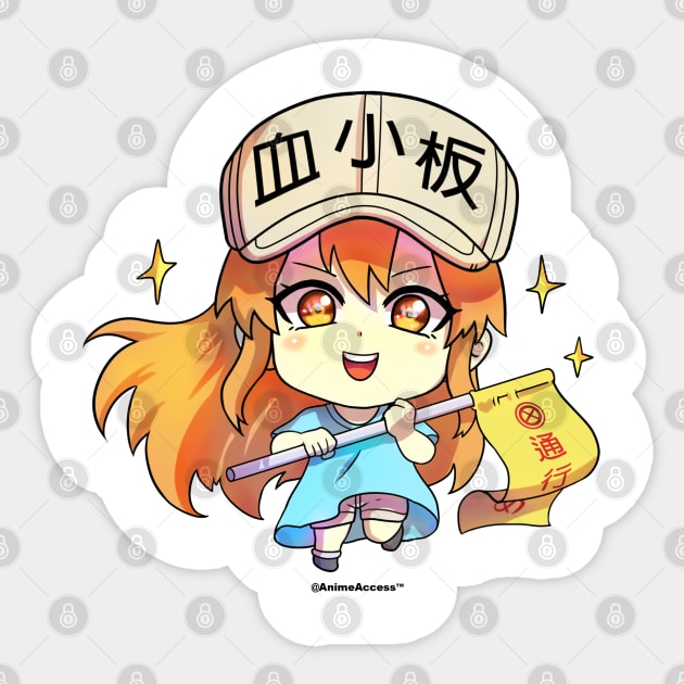 Hataraku Saibou: Cells at Work - Platelet-chan Sticker by Anime Access